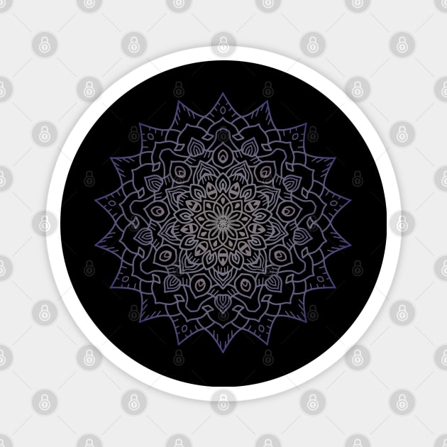 Purple Mandala Magnet by FlyingWhale369